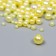 Beads for creativity plastic "Round. Light yellow" d = 3-8 mm, set 10 grams