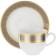 A cup of 165 ml with a saucer 135 mm high opal, decor "wide Kant Platinum, gold"