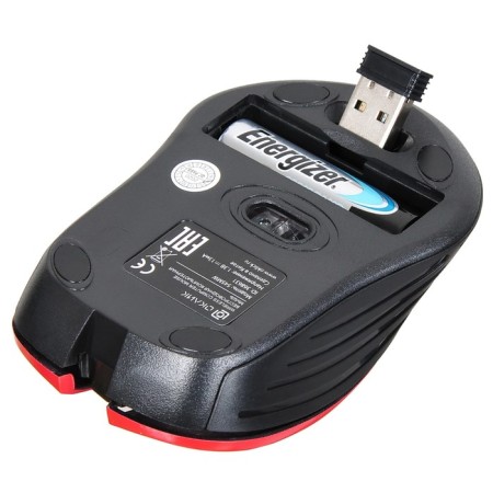 Mouse call 545MW Black/Red optical (1600DPI) wireless USB for laptop (4but)-7