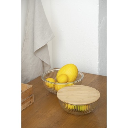 Liberty Jones Harmy, glass, bamboo cover, 2 l-4