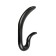 Furniture hook Cappio Duck, two -rod, black color, 4 pcs.