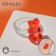 Ring "Marmalade Bear", red color, size 17