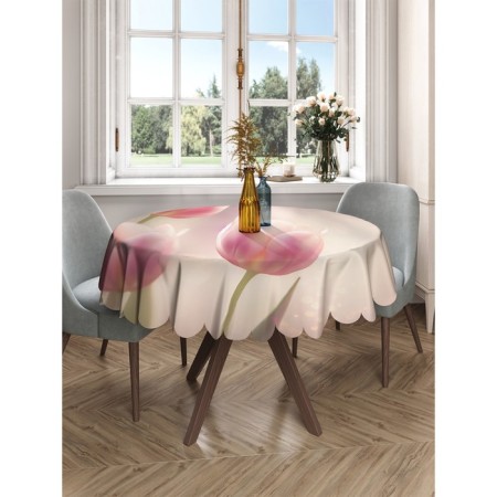 The tablecloth “Tenderness at dawn”, round, Saten, d = 150 cm-2