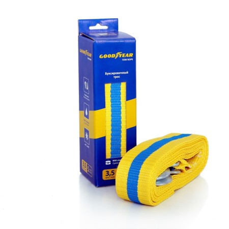 Bug cable goodyear 3.5 t, 5 m x 4.5 cm, 2 hooks, bag bag