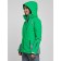 Ski jacket female winter, size 42, green color