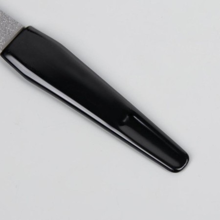 Metal file for nails, 17 cm, in a case, silver/black color-2