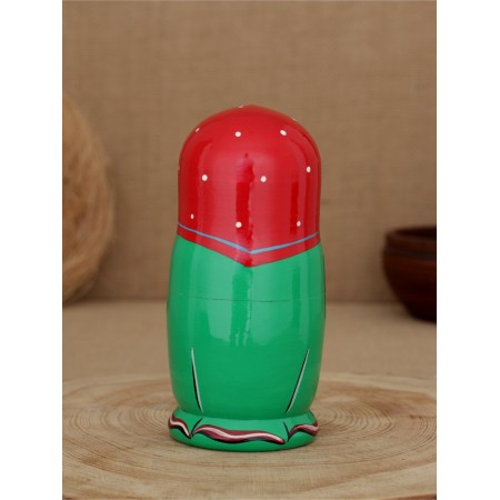 Nesting doll "forget -me -not red scarf" 5 puppet-3