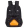School backpack, 40 x 25 x 13 cm, Grizzly, ergonomic back, laptop department, black/orange