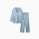Female pajamas (shirt and trousers) KAFTAN "Peas" Blue color, size 44-46