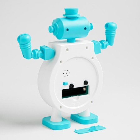 Clock-desktop alarm clock "Techno-boot", discrete move, dial d-9 cm, 16 x 20.5 cm, aa-1