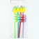 Pineapple cocktail tubes, set, 4 pcs., Mix color
