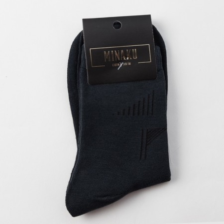 Men's socks minku "bamboo", black color, size 40-41 (27 cm)-2