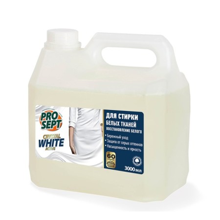 Liquid detergent for washing white and light tissues Crystal White concentrate / 3 l-1