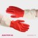Commercial domestic gloves, latex, size XL, 53 g, red color