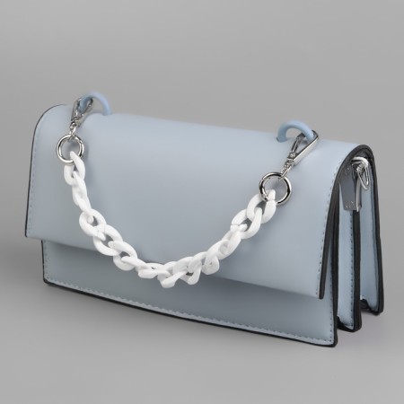 A bag for a bag, plastic, with carbines, 23 × 17 mm, 30 cm, white/silver color-2