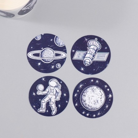 Stick Paper "Traveling into space" d = 3.8 cm 252 pcs in roll-3