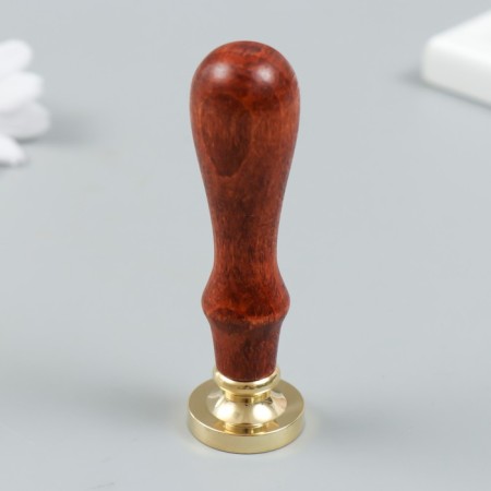 Printing for wax with a wooden handle "Champagne and salute" 9x2.5x2.5 cm-2