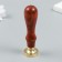Printing for wax with a wooden handle "Champagne and salute" 9x2.5x2.5 cm