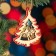 Christmas tree decoration "tree", red shine, under painting, d = 10 cm