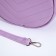 Bag Women's Round Artificial Leather, 18x18 cm, lilac color