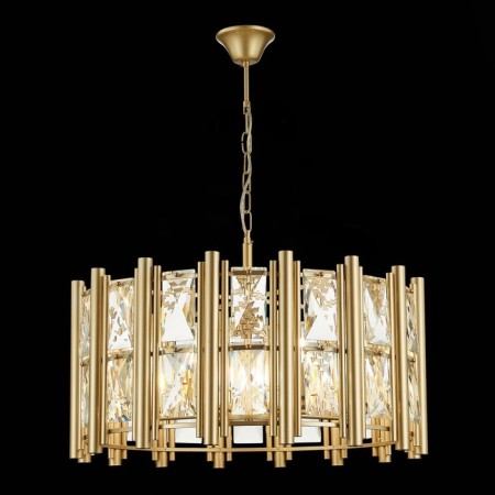 Suspended chandelier ST LUCE. SL1623.203.08. Corsia. 8x40 watts, E14, 65x65x32 cm, Shampan-1