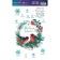 Stickers on the glass "Bullfins on a wreath", reusable, 20 x 34 cm, New Year