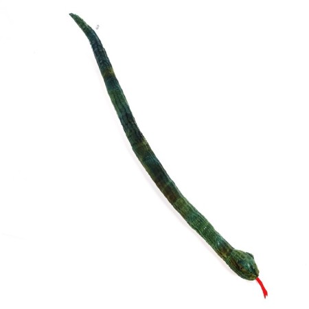 Soft toy "Snake", green with a white tummy, 95 cm-6