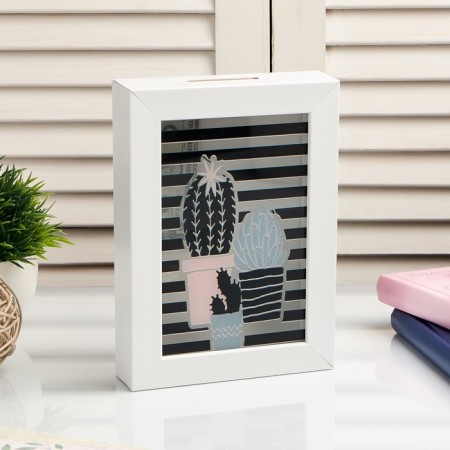 Pigger interior plastic "Cacti and strips" 17x12x3.8 cm