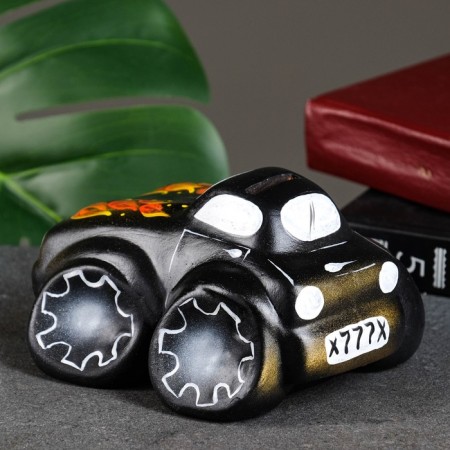 Piggy bank "Car" Black, 9x15cm-2