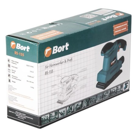 Grinding vibrational vehicle BORT BS-155, 150 watts, 10,000 rpm, 90x187 mm-2