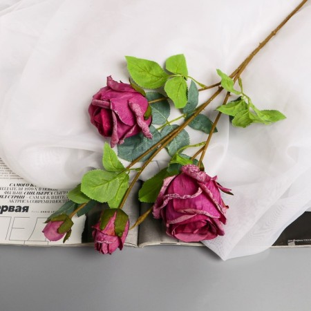 Artificial flowers "Rosa Solmus" d-7.5 cm 64 cm, lilac