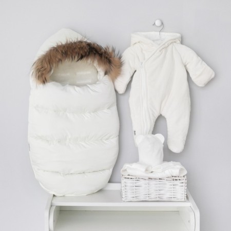 Set for discharge Winter Kinderlitto "Scandinavia", 5 items, height 56-62 cm, Milk color