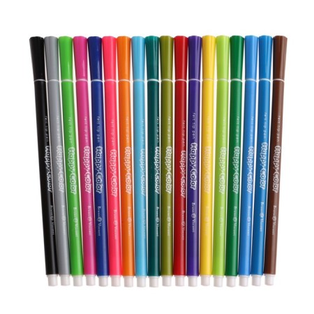 Fleeters of 18 flowers Happycolor, on water -based, in plastic pencil case, mix-4