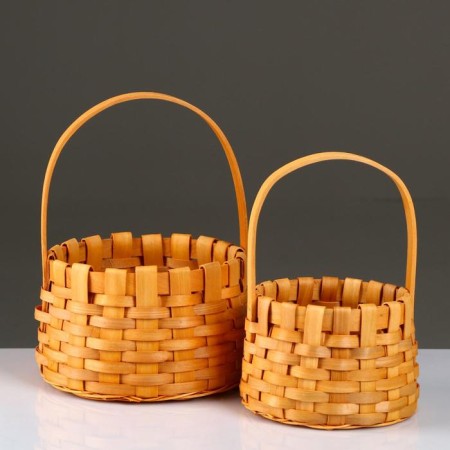 Set of wicker baskets, sequoia, 18x12/26 cm, 13.5x10.5/23 cm, 2 pcs., Natural
