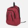 A backpack with a zipper, "saxi", an outer pocket, burgundy color