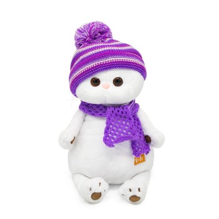 Soft toy "Lee-Lee in a lilac knitted set", 24 cm