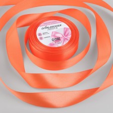 Satin tape, 25 mm × 23 ± 1 m, color orange No. 22