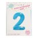 Foil ball 32 "number 2, stars, individual packaging, blue color