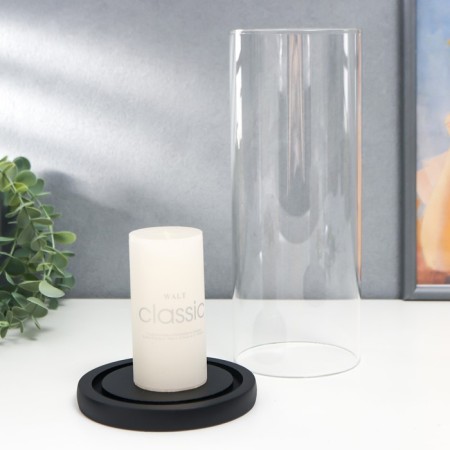 Climber wood, glass for 1 candle "esthete" 21.5x12.5x12.5 cm-1