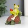 Souvenir Polystone "Frog with a bird on the turtle" 6.5x6.7x3.9 cm