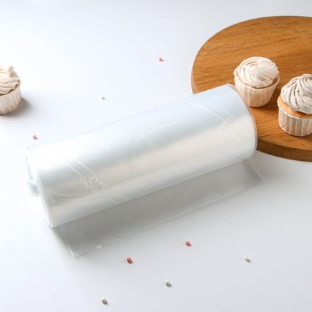 Confectionery bag, h = 65 cm, roll 100 pcs, 65 × 28 cm, the color is transparent-1