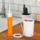 Irrigator KitFort KT-2957-4, portable, 320 ml, 3 modes, 2 nozzles, from battery, white/orange.