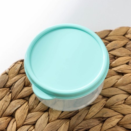 Container Round shares, food, 150 ml, turquoise color-1