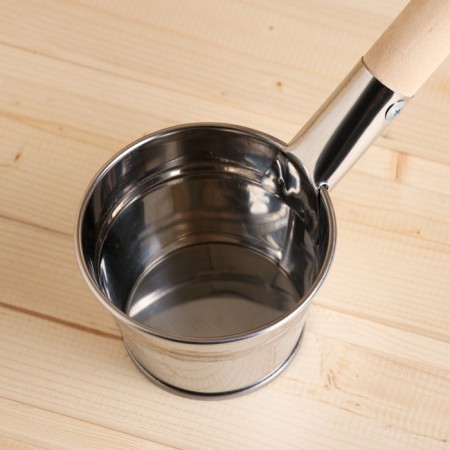 Bath bucket, "steam room", 0.5l, stainless steel-1