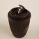 A glass with a lid SL Home, 250 ml, 9.5 × 9.5 × 12.5 cm, brown color