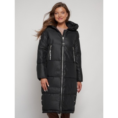 Coat insulated winter female, size 50, black color-9