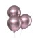 Latex ball 12 "Chrome", metal, set of 5 pcs., Lilac color