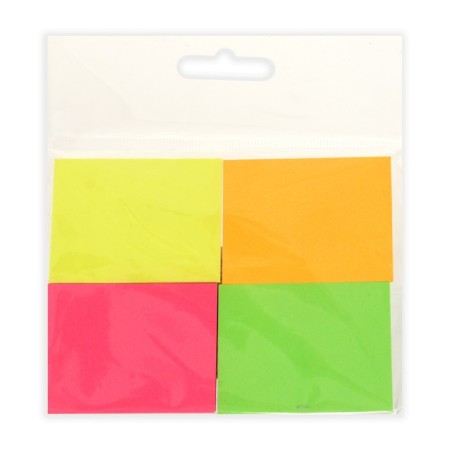 Set 4 blocks with a sticky edge of 38mm. x 51 mm., 50 sheets, x 4 colors, fluorescent colors-2