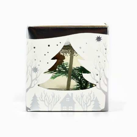 New Year's gel candle in a glass with a decor inside “New Year: spruce forest” 5 x 5 x 6 cm-7