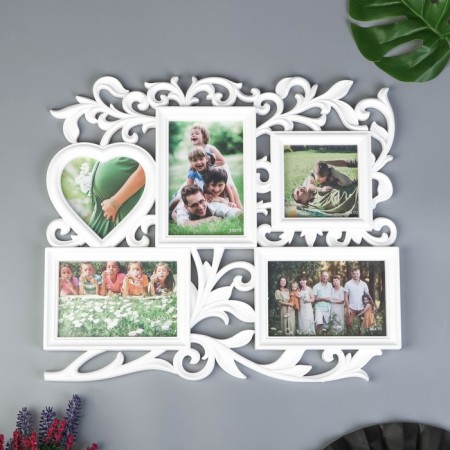 Photo frame-collage "heart" in 5 photos (plastic screen)